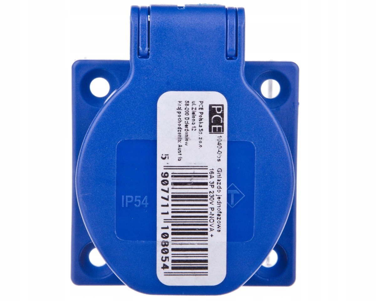 

Gniazdo tablicowe 10/16A z/u 230V IP54 1040-0bs