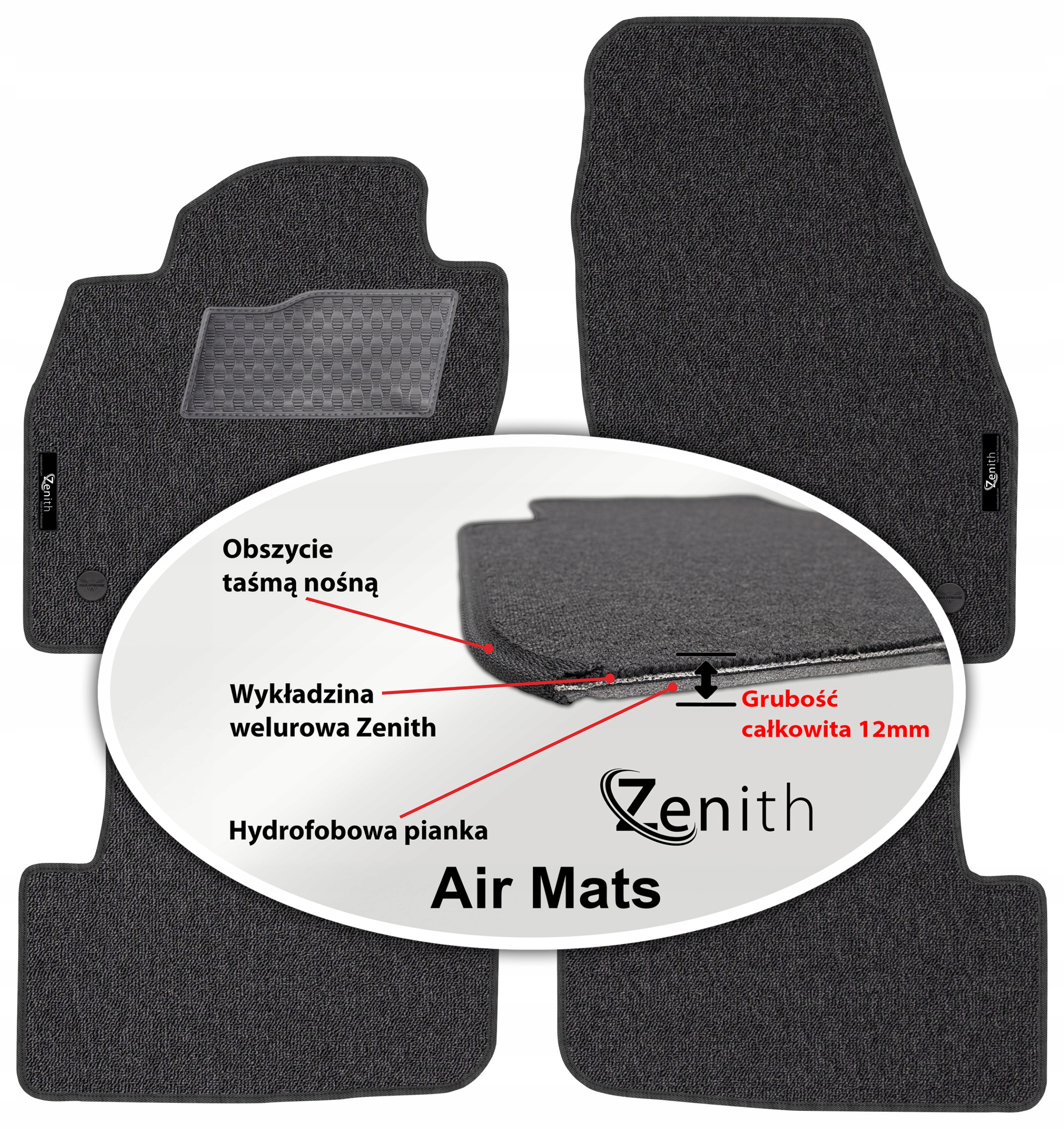 Vw Polo VI 2017 Velúrové koberčeky do auta Zenith Air Mats