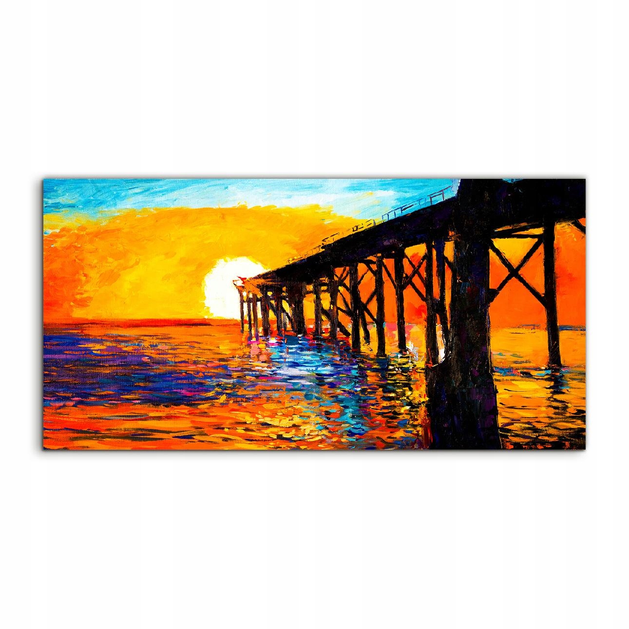 Akrylový obraz 140x70, závesný Most západu slnka