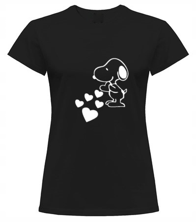 

Damska Koszulka T-shirt Snoopy S-xxl Tu L