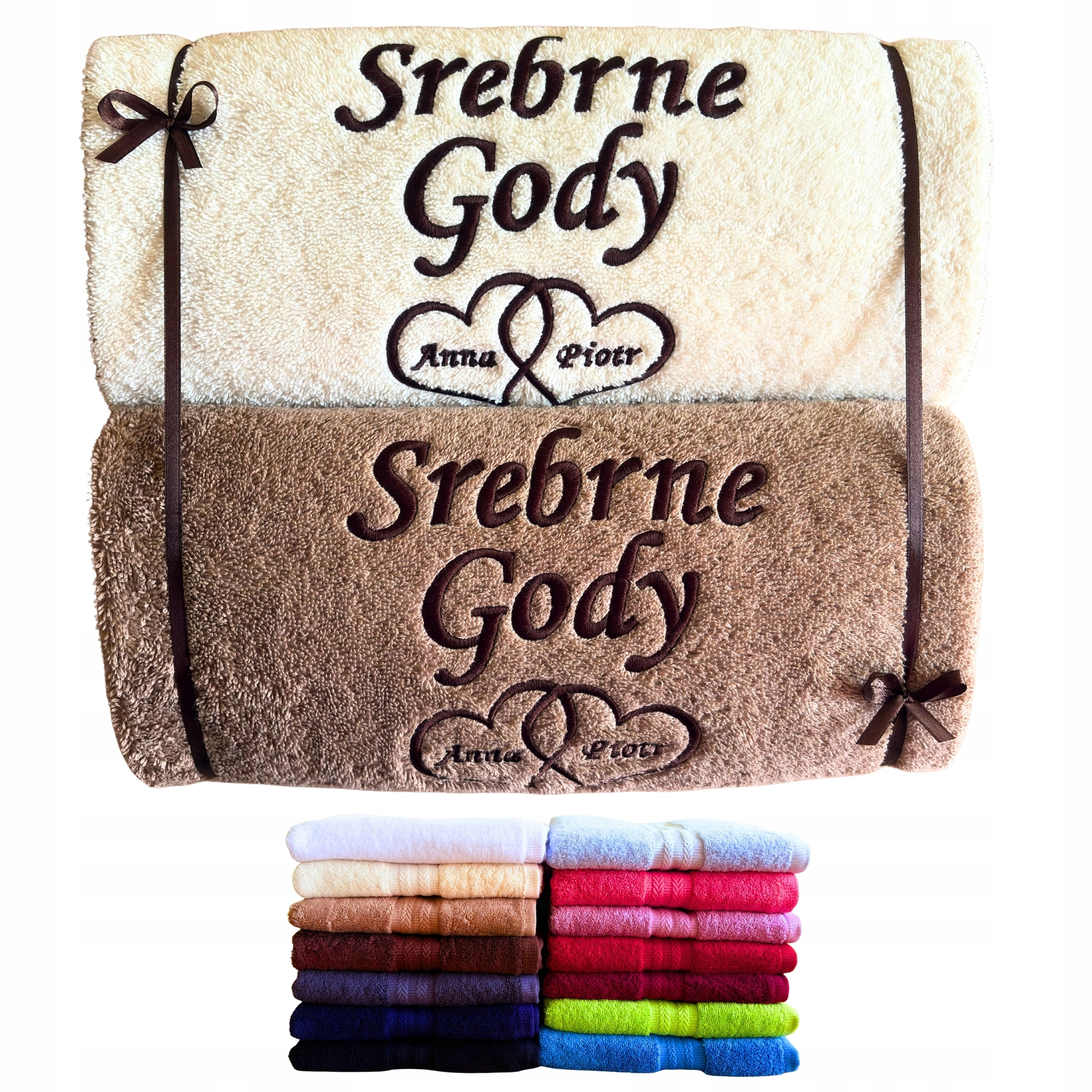 Dárek K 25. Výročí Svatby 25 Let Pro Rodiče, Stříbrné Ručníky