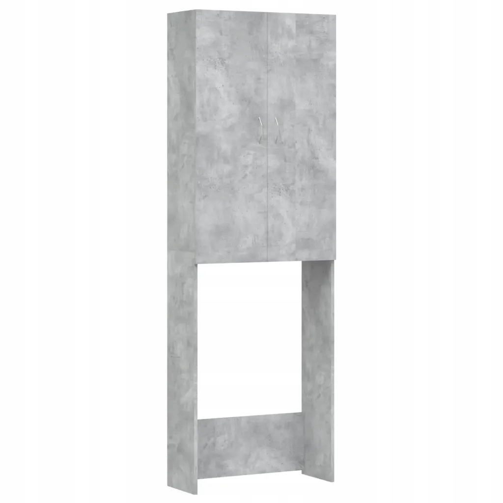 Koupelnová skříňka pro zabudování pračky, 64 x 25,5 x 190 cm, šedá betonu barva