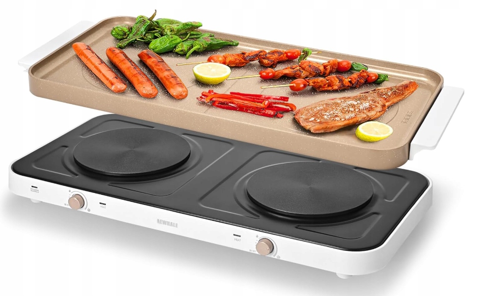 Kuchenka Elektryczna Dwupalnikowa Płyta Grzewcza Na Prąd Przenośna 2000W G