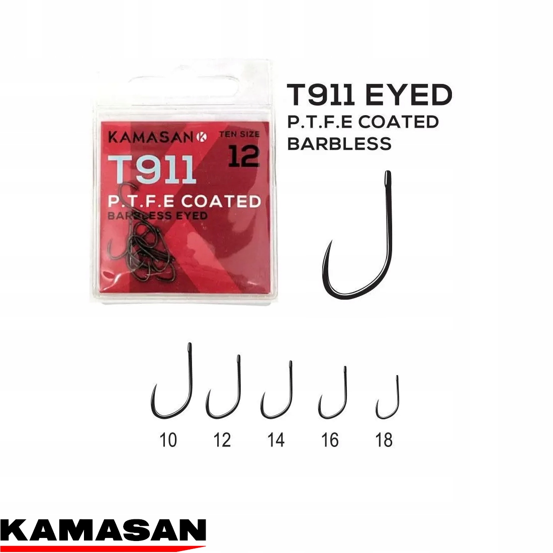 

Haczyki Kamasan T911 Bezzadziorowe roz.10 10szt