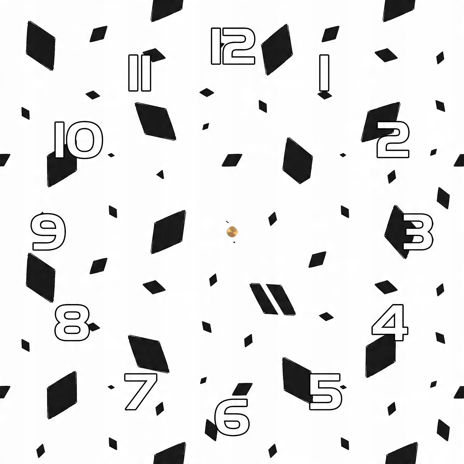 

Zegar na szkle do pokoju Geometryczne motywy 30x30