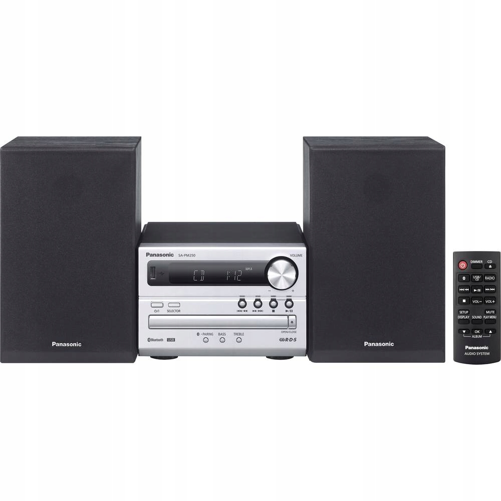Věž Panasonic Micro HiFi SC-PM250EG-S 20 W Rms CD Fm rádio Bluetooth