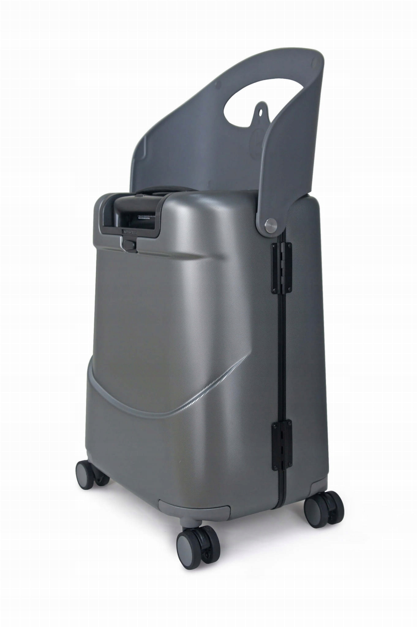 MiaMily duża walizka podróżna z siedziskiem dla dziecka Dark Grey