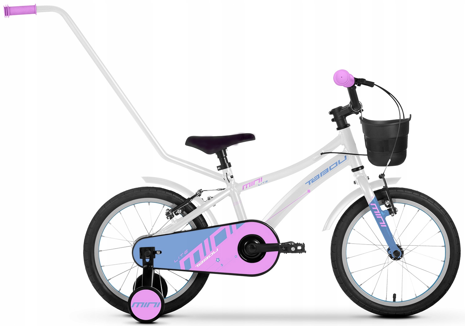 Rower 14 Tabou Mini Lite biało-niebieski