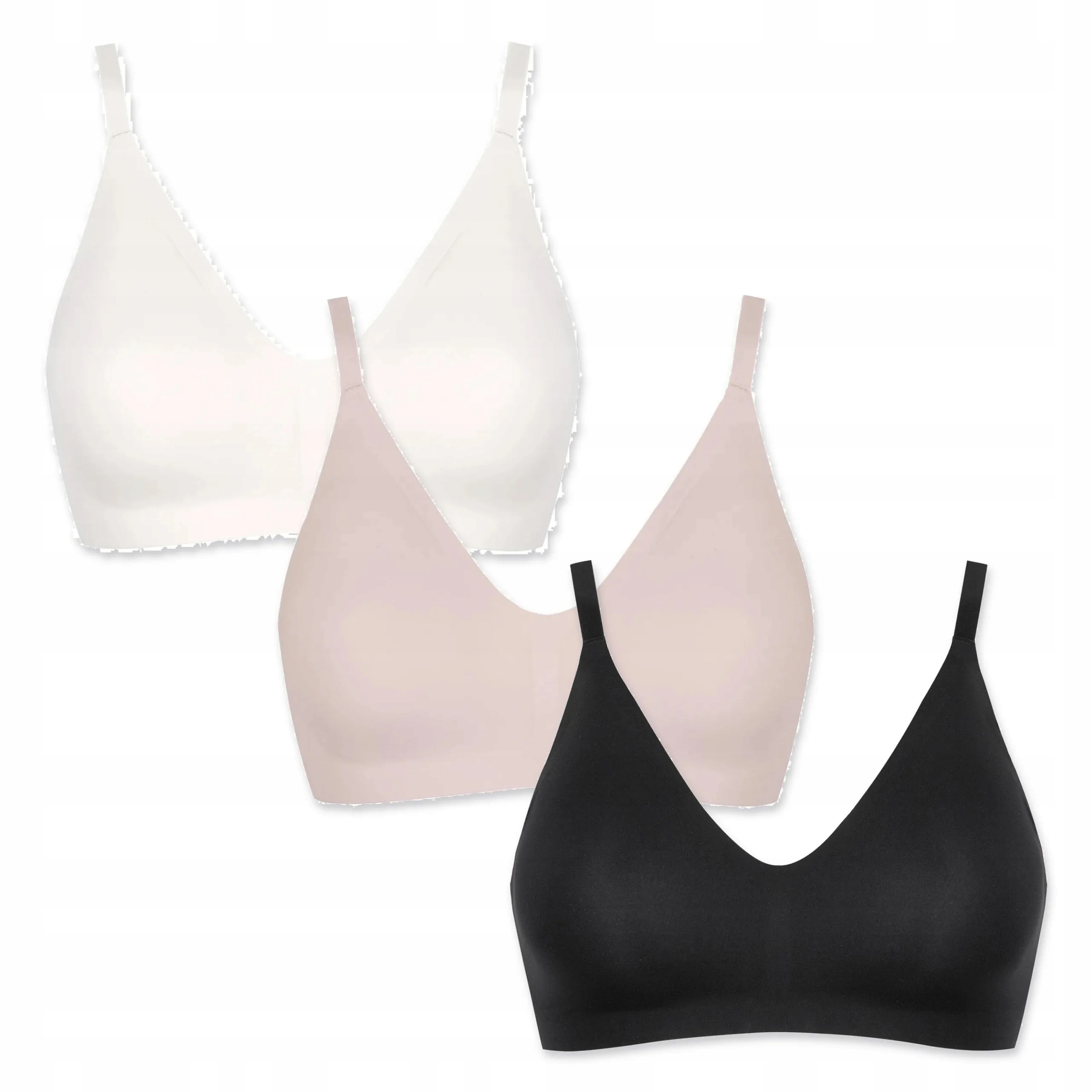 3 ks Podprsenka Lormar Pure 441 bílá, starorůžová, černá S