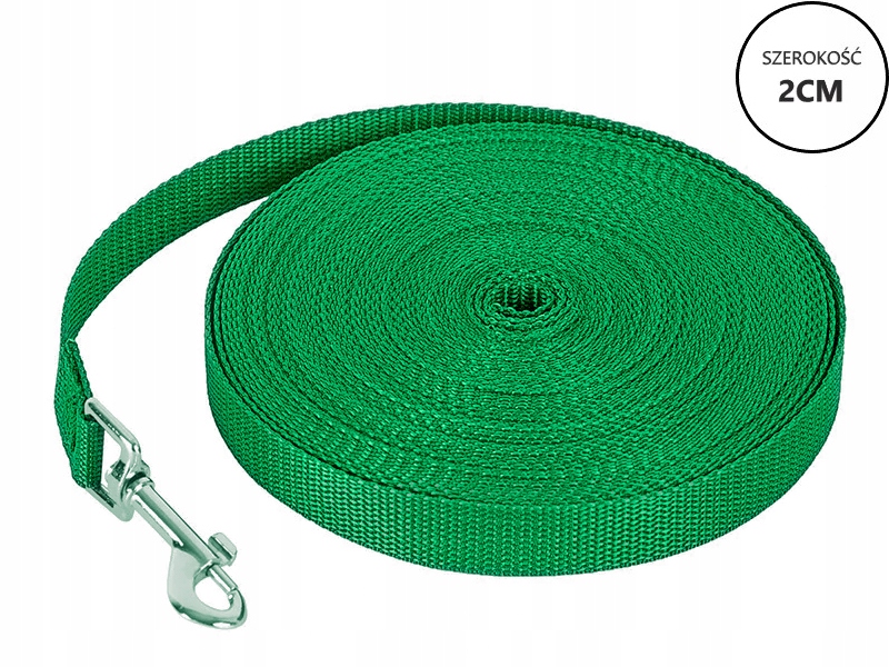 

Smycz Treningowa 2cm szkoleniowa Zielona |10m