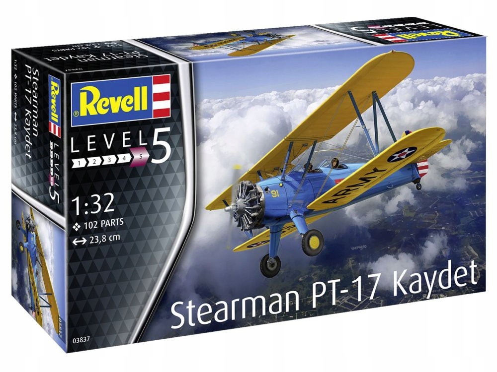 1:32 Letadlo Stearman Pt-17 Kaydet Revell 03837
