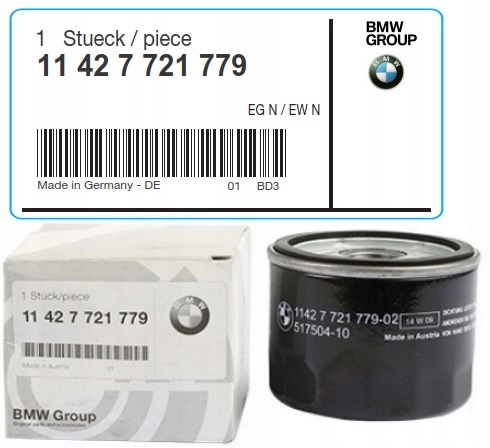 

nowy oryg. filtr oleju Bmw K52 R1200RT R1250RT Aso