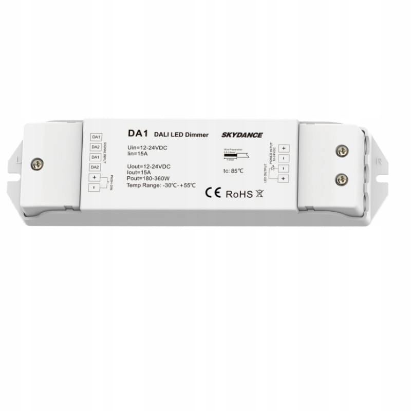 1-kanałowy ściemniacz sterownik Dali Push-dim 15A Led Mono