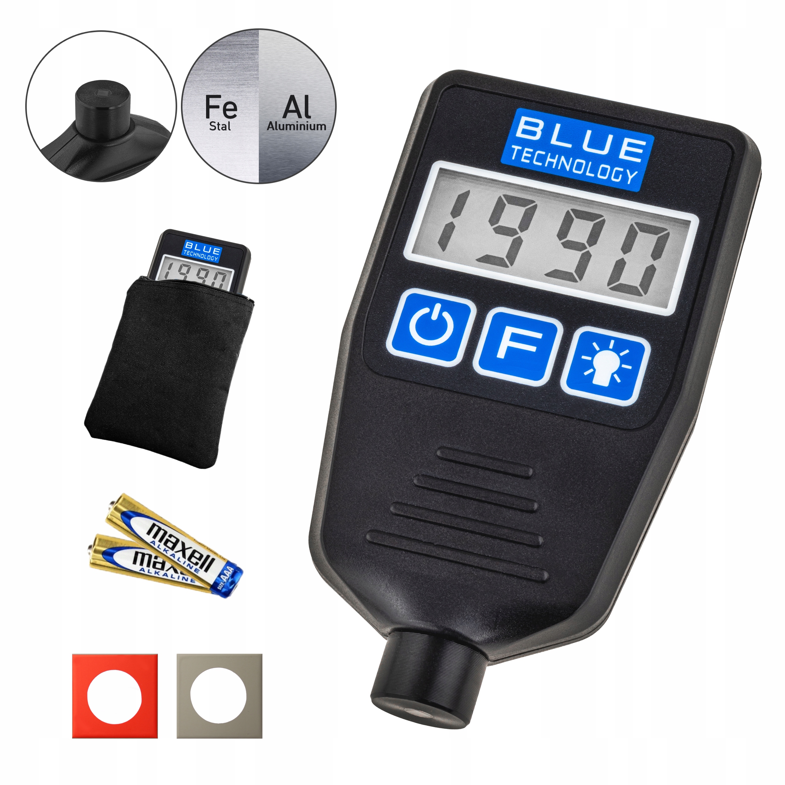 Měřič tloušťky laku Snímač Tester MGR-13-AL Ocel Alu. Blue Technology