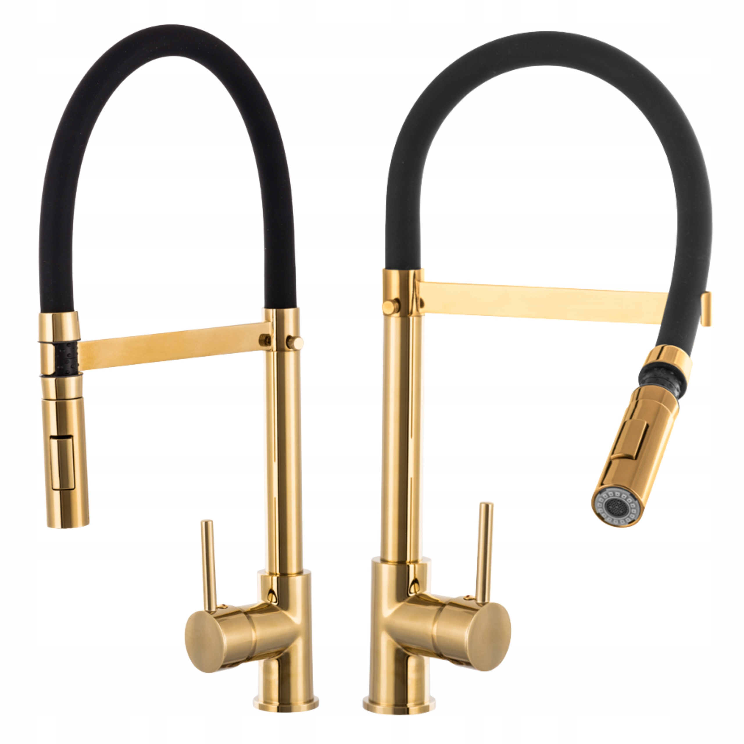 Kuchynská Bateria Vento Zlatá Kohútik do umývadla Elastický výsuvný výtok