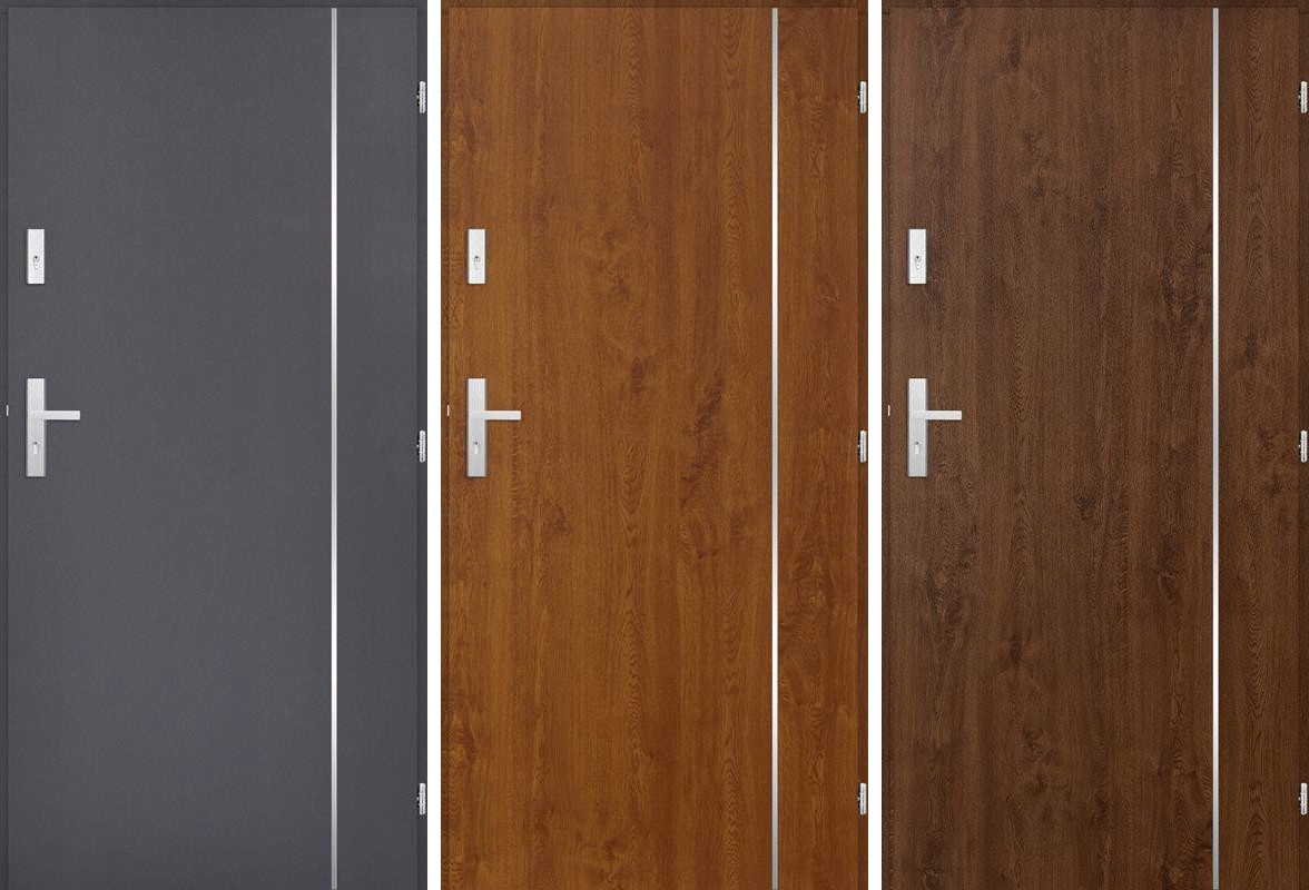 POLSKIE DRZWI ZEWNĘTRZNE INOX STEJ1P 55MM 90CM Rodzaj Do domu Do mieszkania