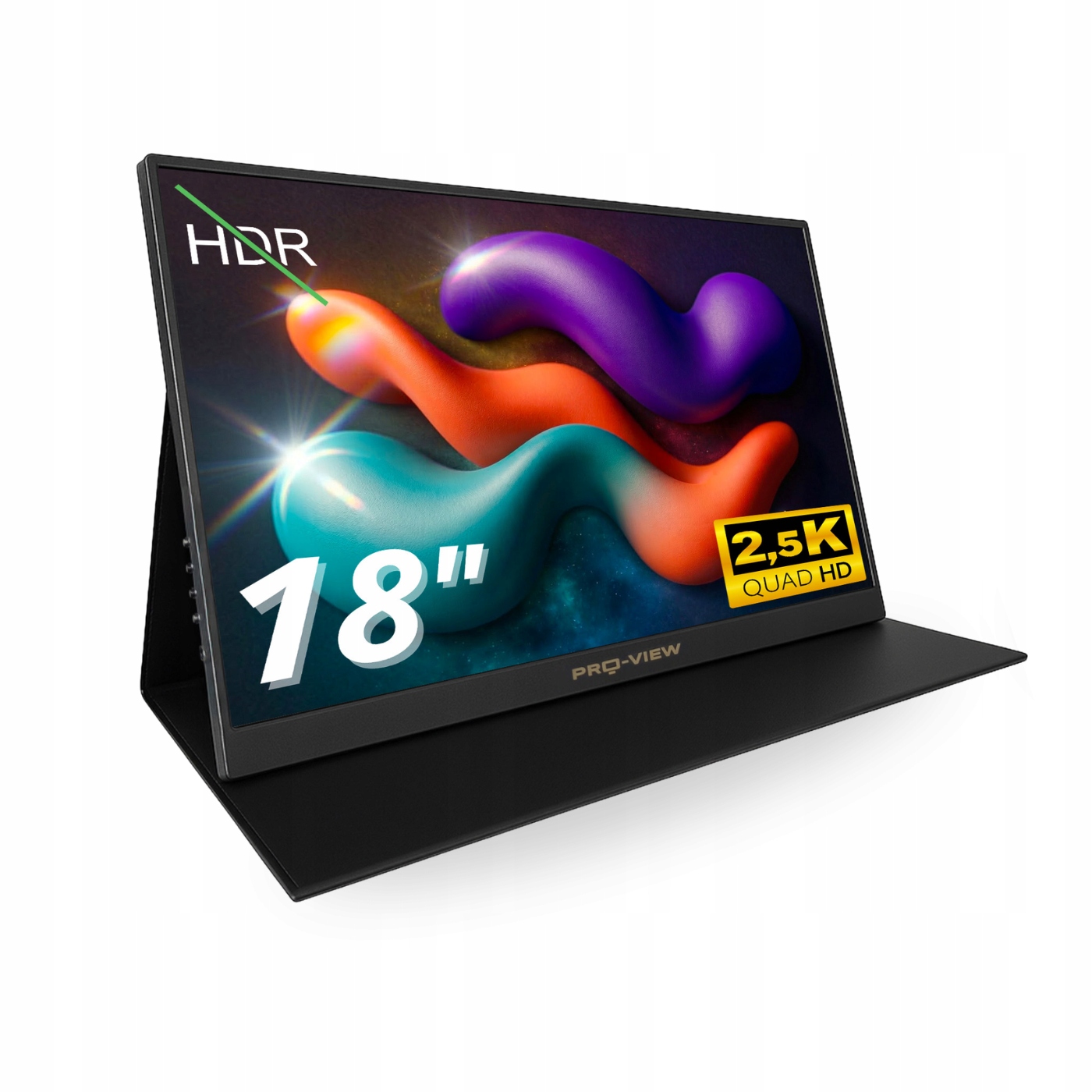 Przenośny Monitor 18" 2.5K, 144Hz, Gamingowy, 2560x1600, Usb-c, 100% sRGB