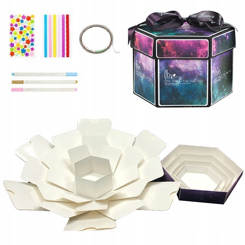 Krabička Překvapení Hotová Polepený dárek Box