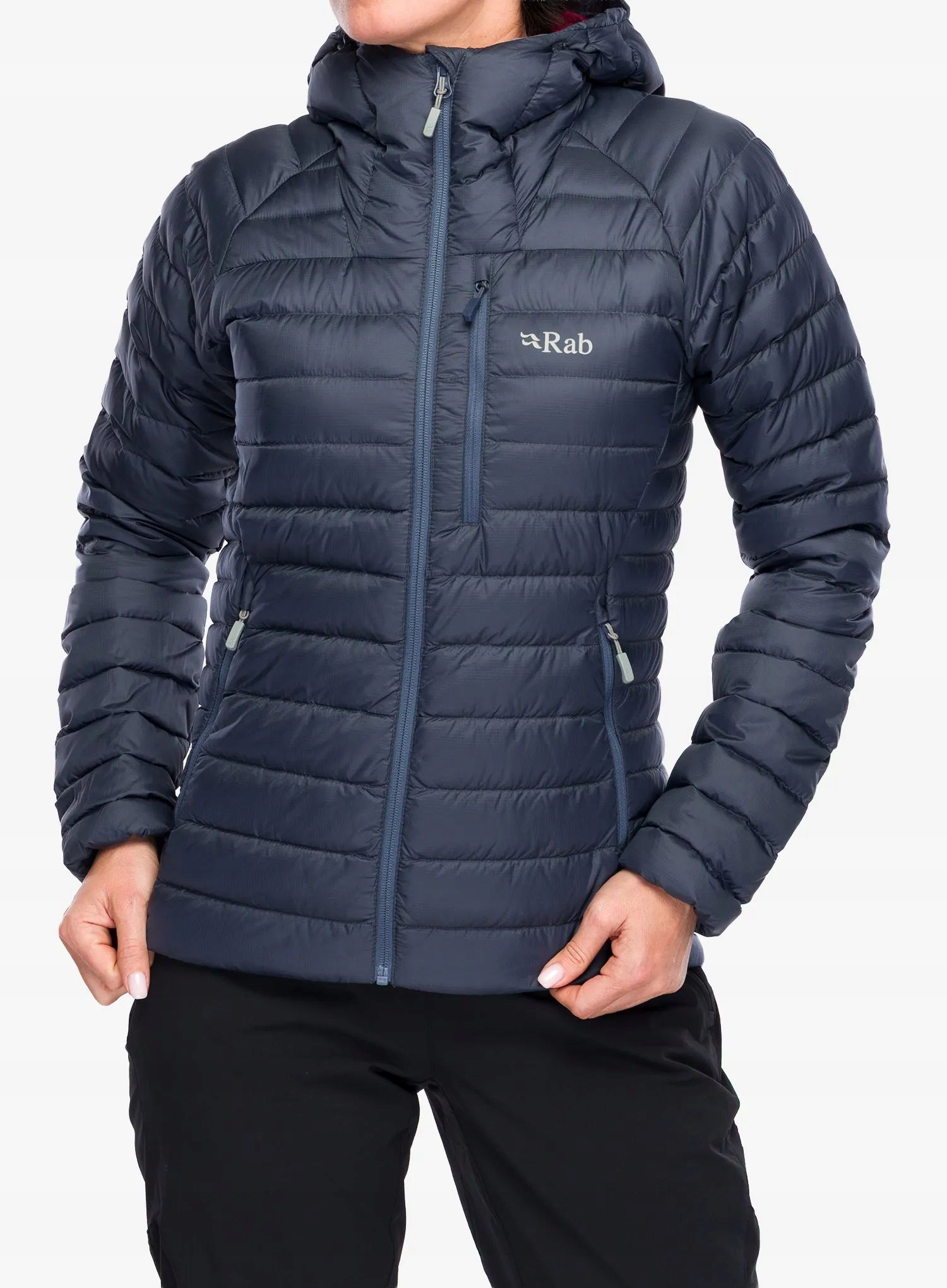 Dámská péřová bunda Rab Microlight Alpine Jacket steel 14 (L)