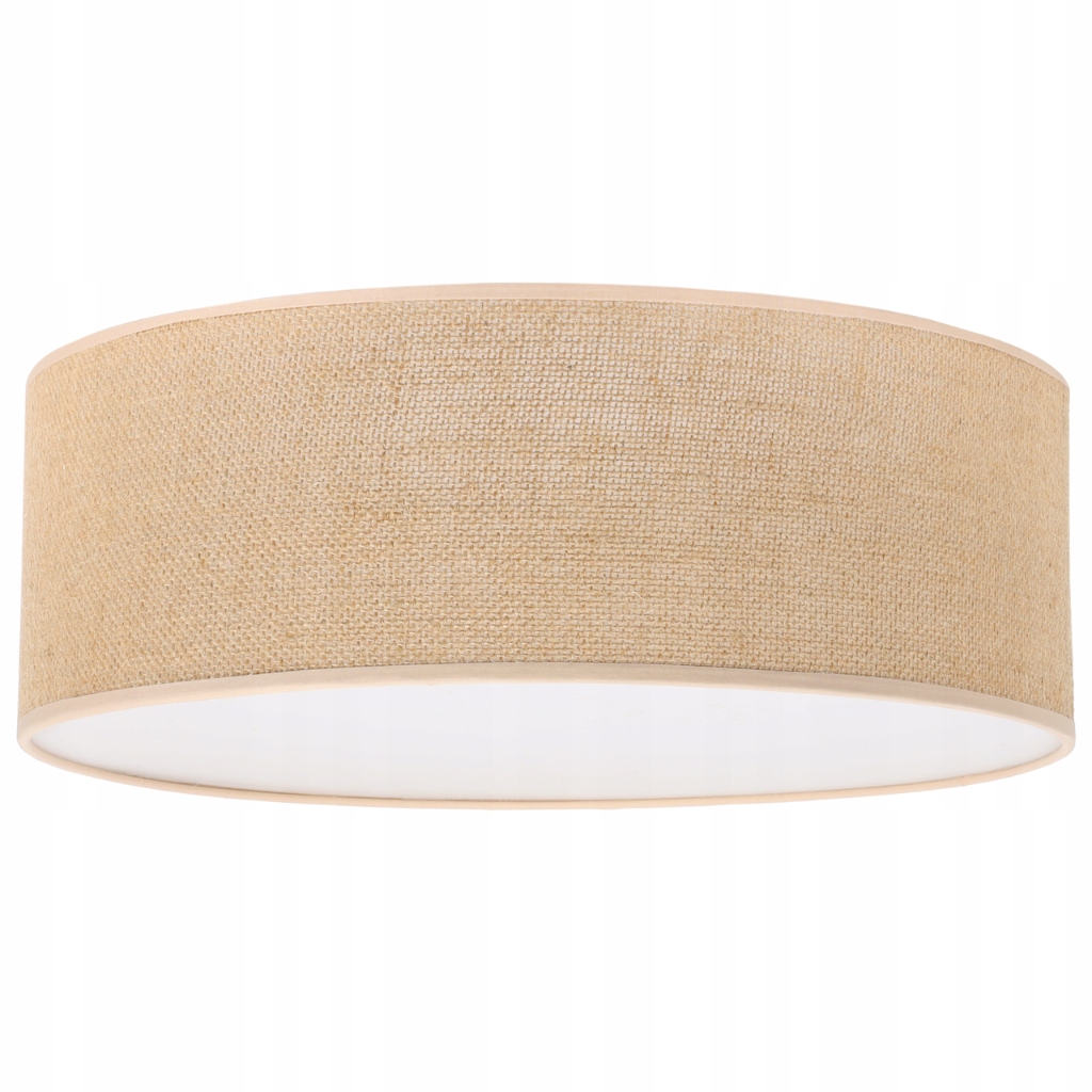 Okrúhla Stropná Lampa Stropné Svietidlo Jutová Tienidlo Boho Béžová Prírodná 40CM E27