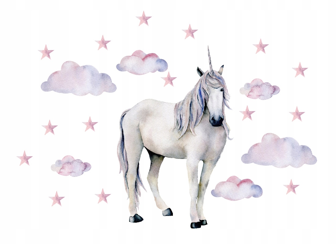 Рисунок единорог на белом фоне