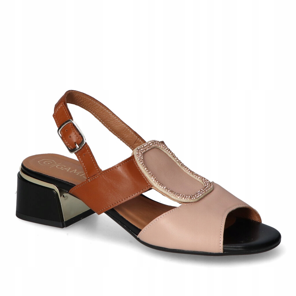 Sandály Gamis 7563/G11+F15 Béžová/Hnědá lico 38