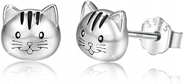 

Srebrne Kolczyki 925 Kotki Dla Dziewczynki Wkrętki