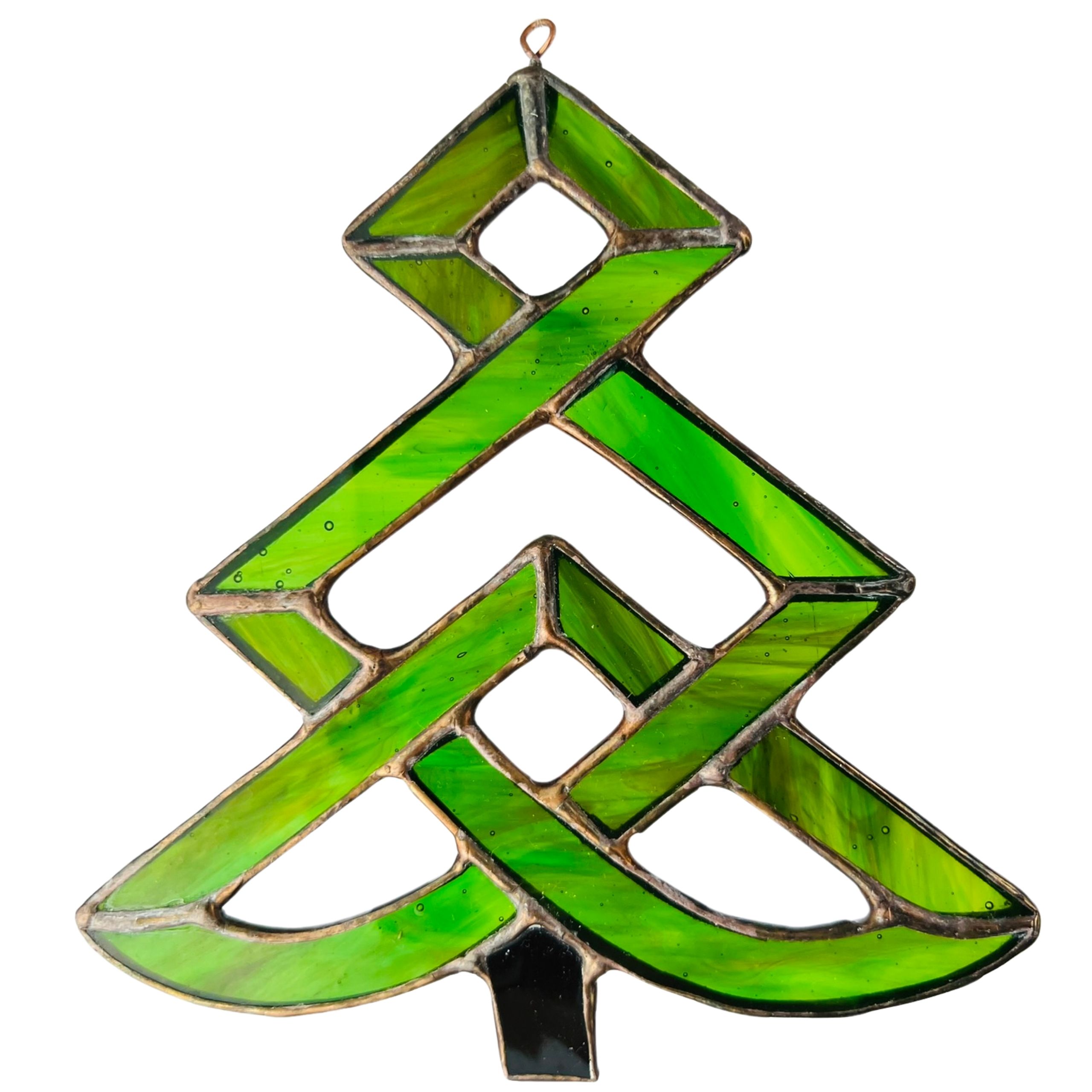 Vánoční stromek originální vánoční ozdoba na Vánoce vitráže řemesla