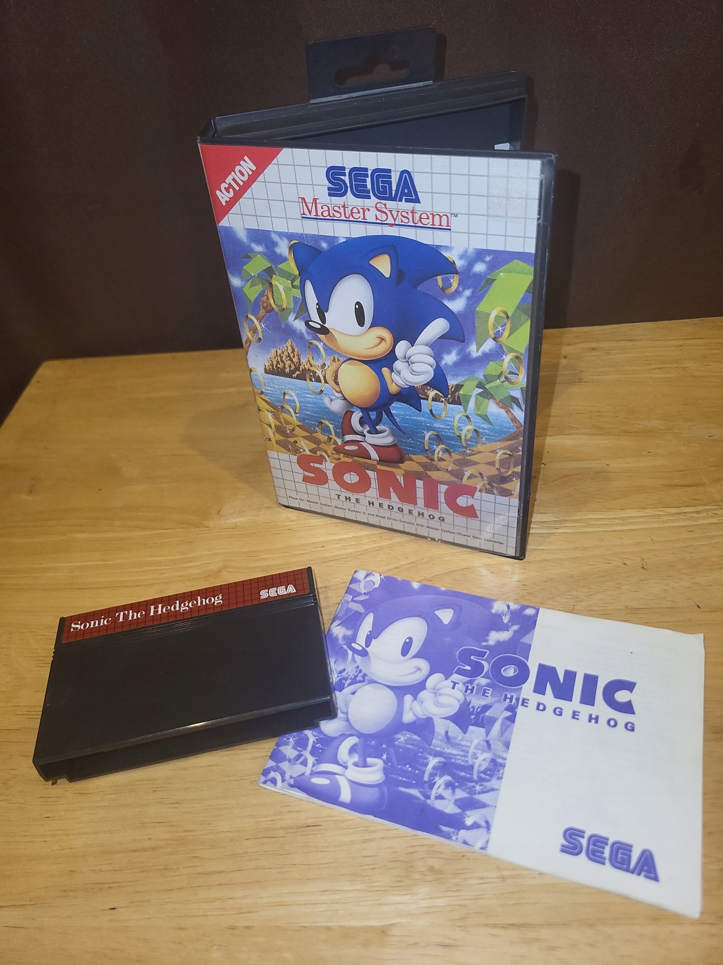 SONIC THE HEDGEHOG - SEGA MASTER SYSTEM SMS KOMPLET