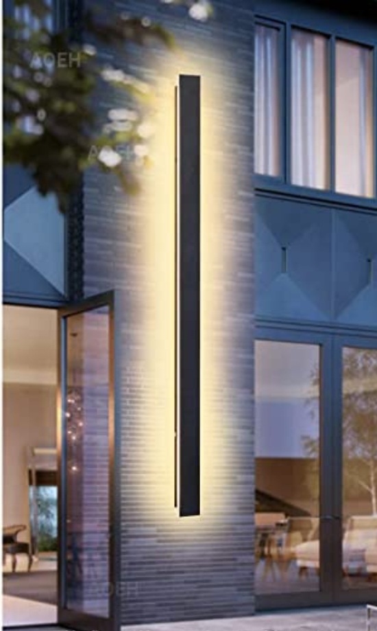 Zahradní nástěnné svítidlo Villa Černá Dlouhá nástěnná lampa