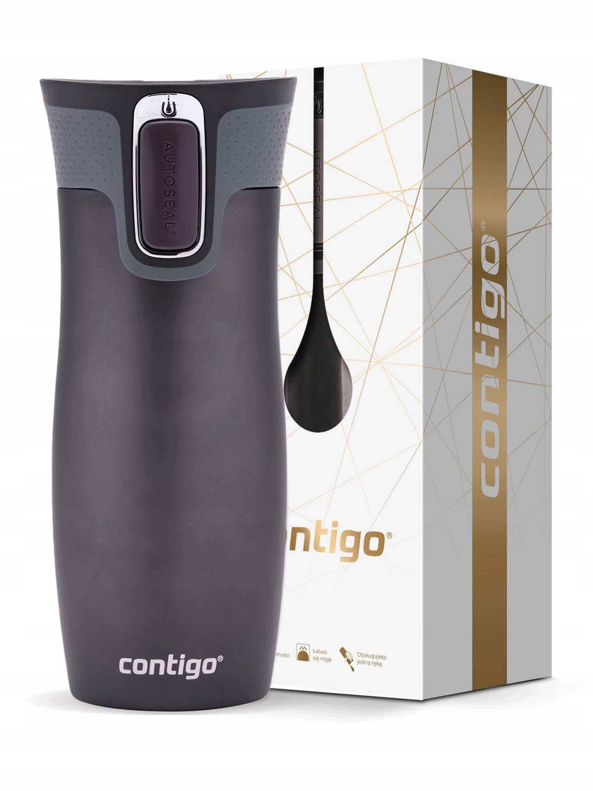 Termohrnek Contigo West Loop 2.0 470 ml grafitová matná barva Krabička