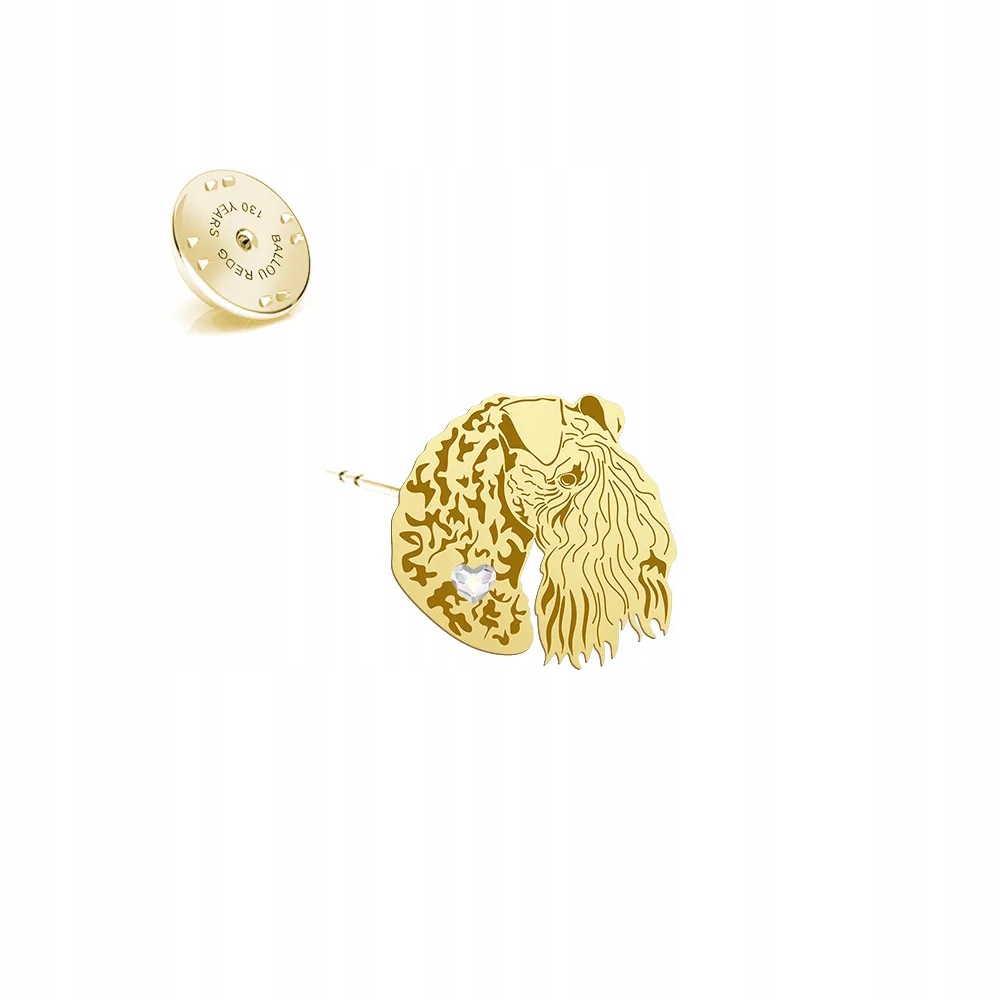 Odznak s pejskem Kerry Blue Terrier 925 Šperky Dedikace Bonus