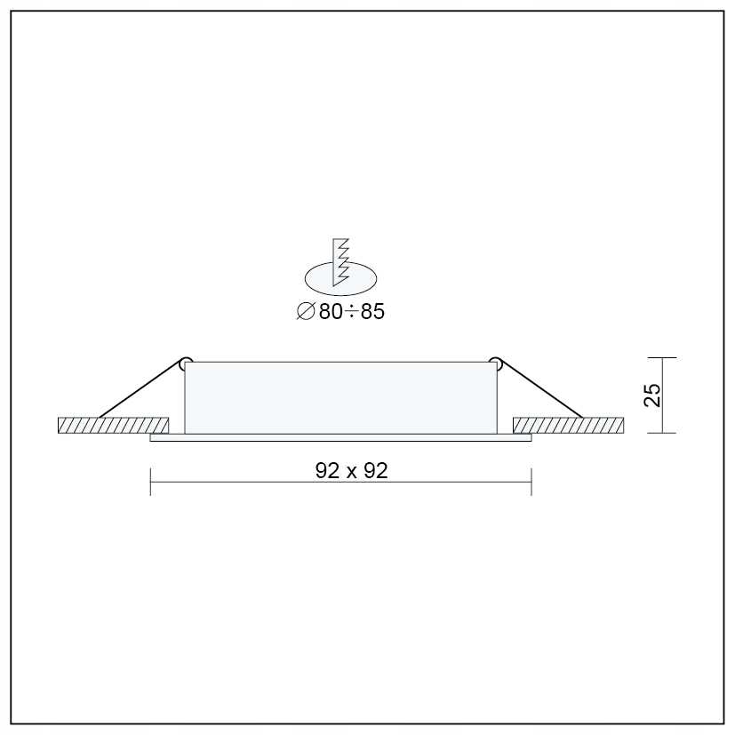 10x Oprawa halogen ODLEW CZARNA LED GU10 7W 4000K Długość/wysokość 2.5 cm