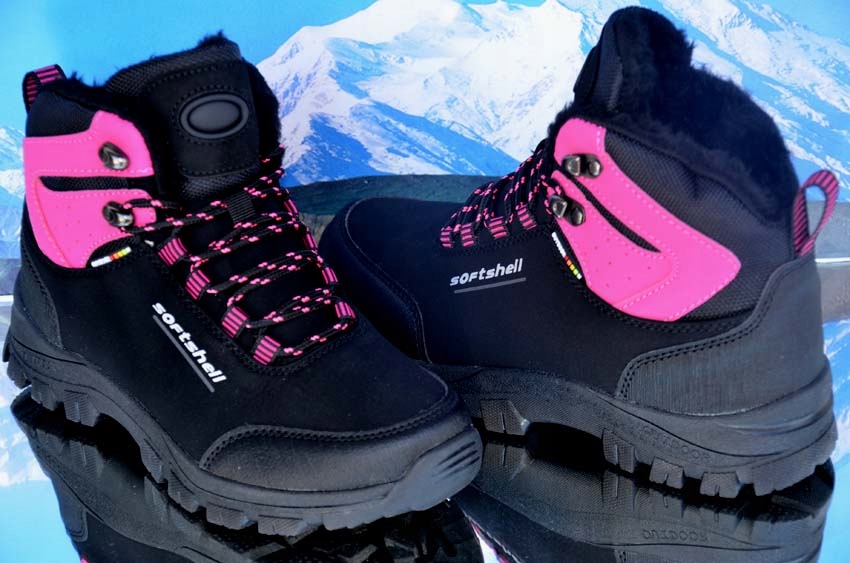 BUTY ZIMOWE OCIELANE TREKINGOWE SPORTOWE GÓRSKIE Rozmiar 40