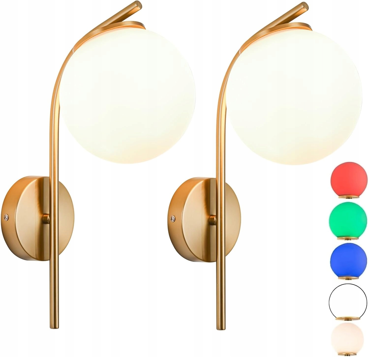 Led nástenná lampa bezdrôtová zlatá 2 ks diaľkový ovládač Peskoe