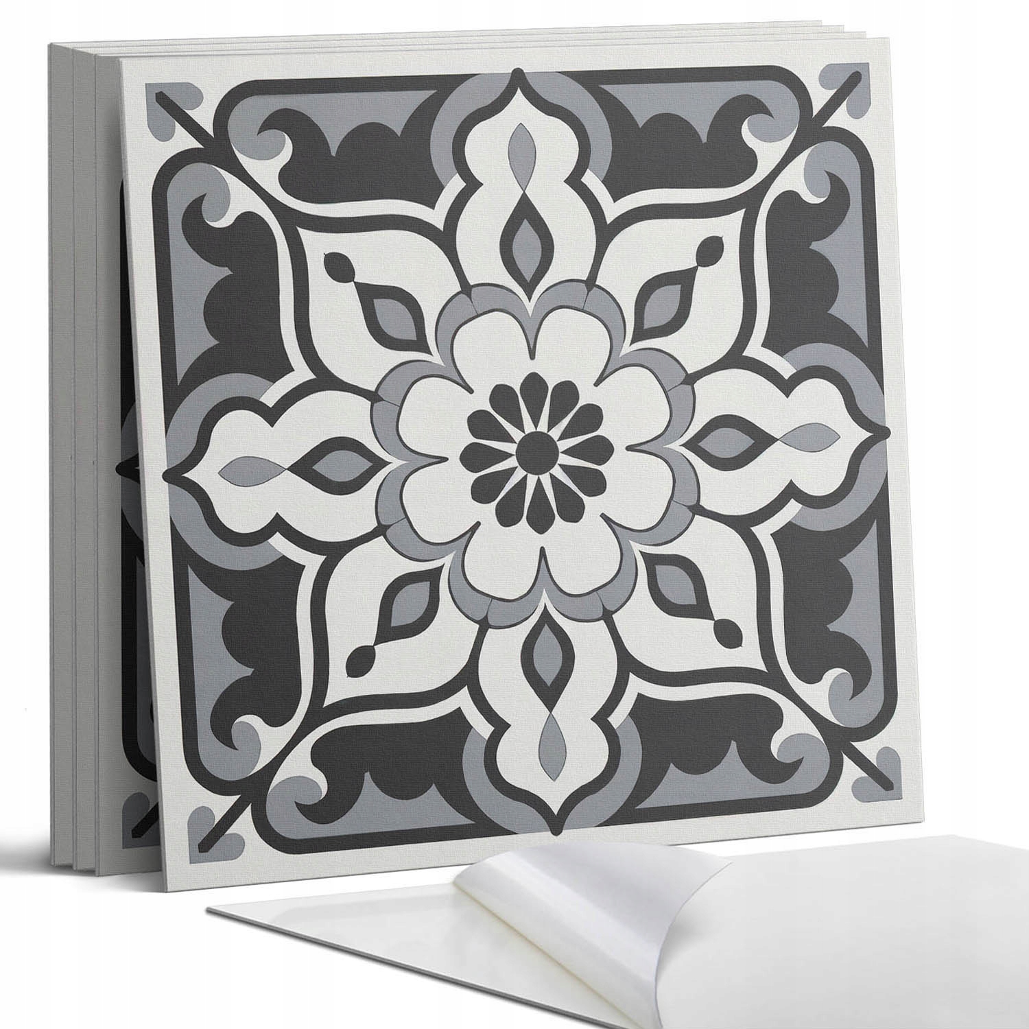 Vinylové samolepící dlaždice Květinový ornamentální design 4 x 50 x 50 cm