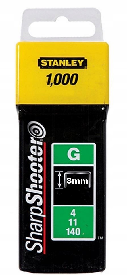 

Zszywki typ G 10.6mm 1000szt 8mm Stanley