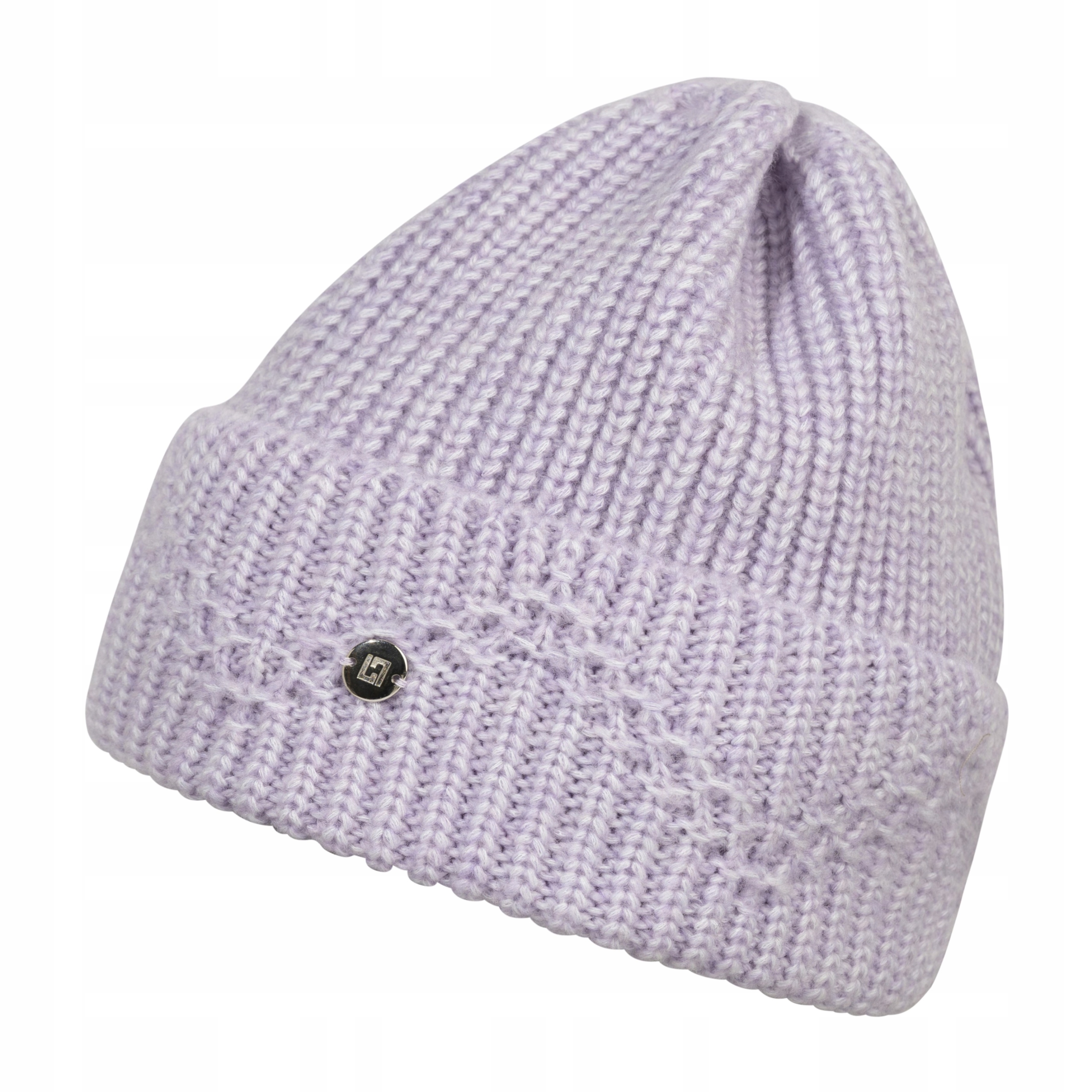 dámská čepice čepice Merino Vlna čepice s ohybem Loman Olava Polska Jasně Fialová
