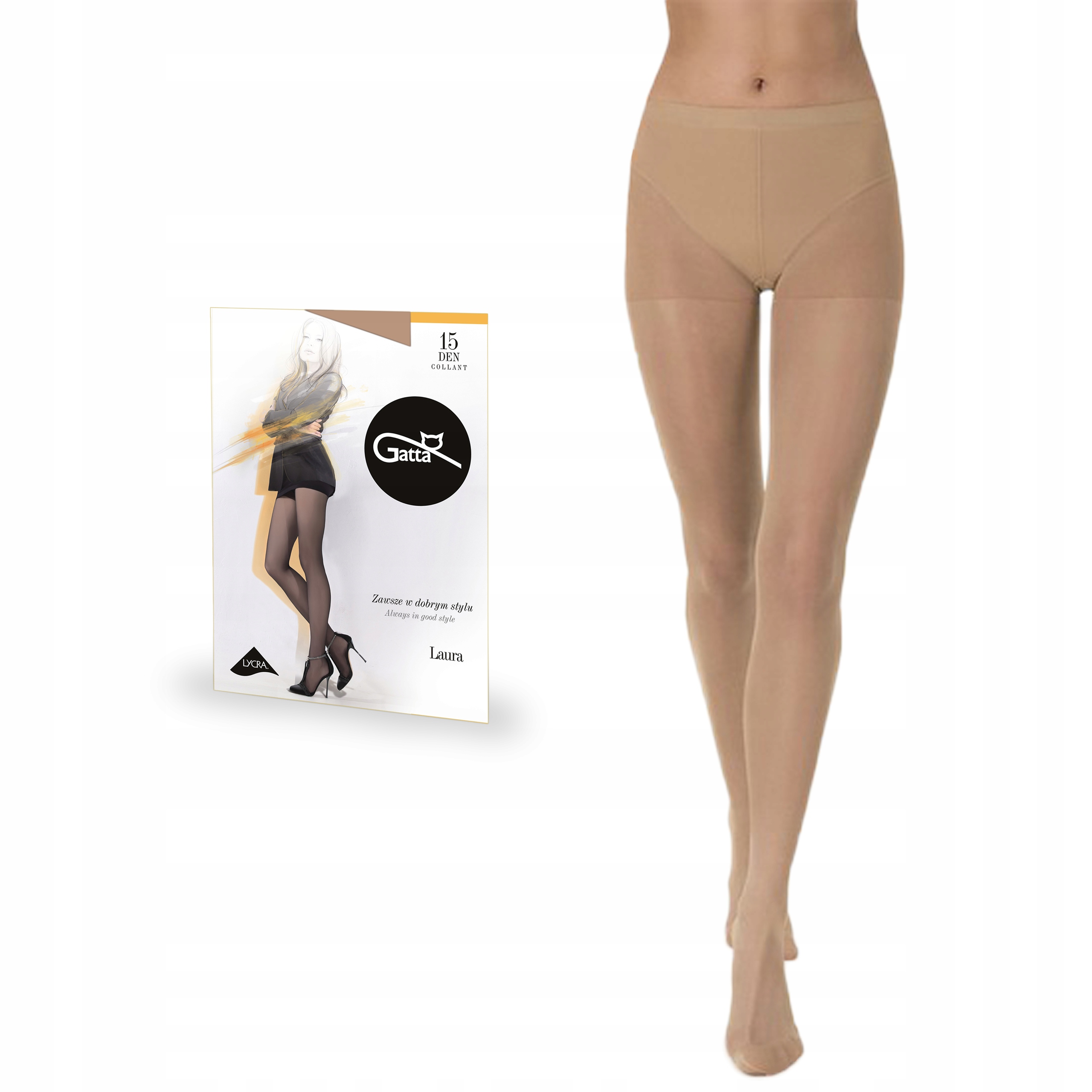 

Gatta rajstopy Laura 15 den lycra, Daino 4-L