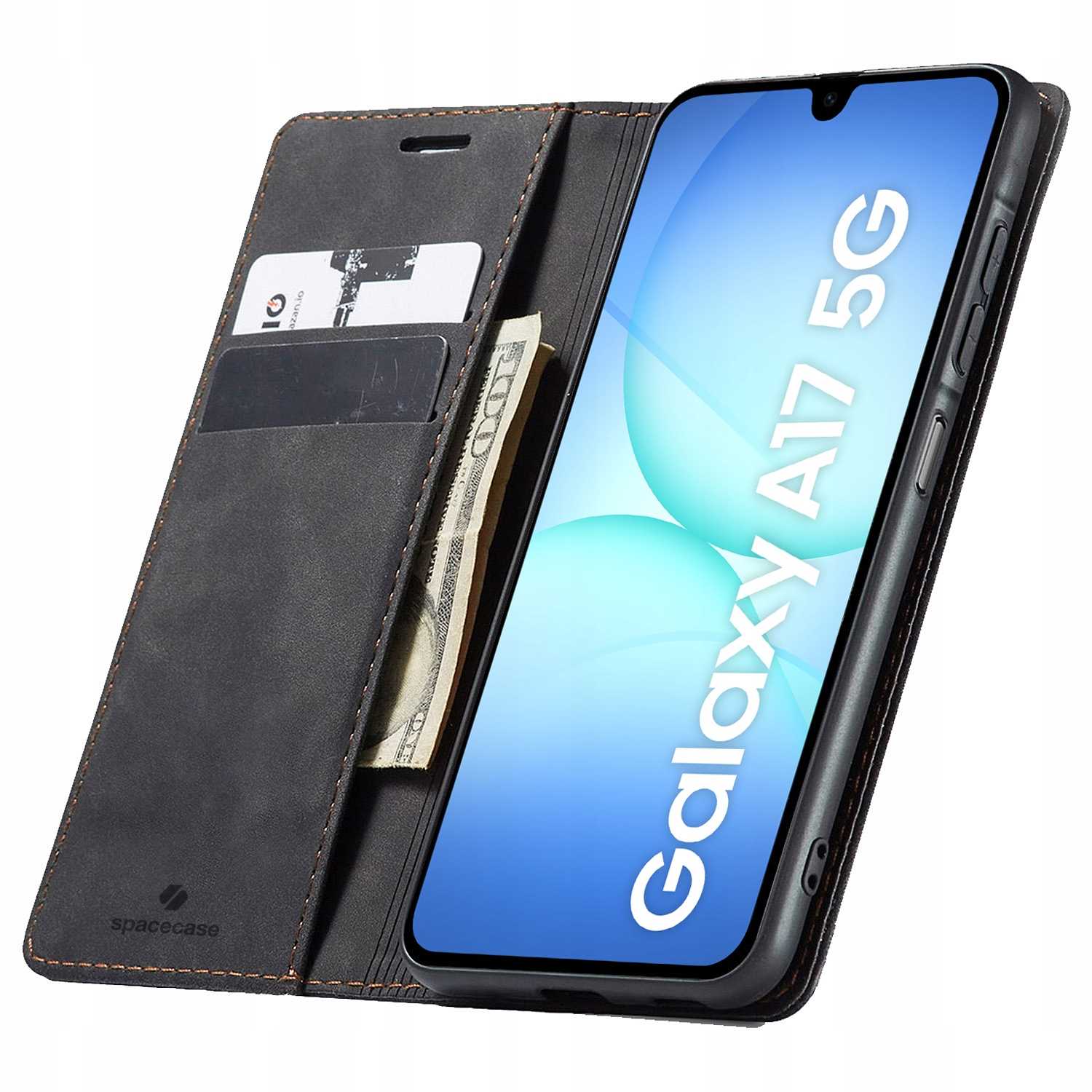 Spacecase Peněženkové pouzdro Galaxy A17 4G/5G černé