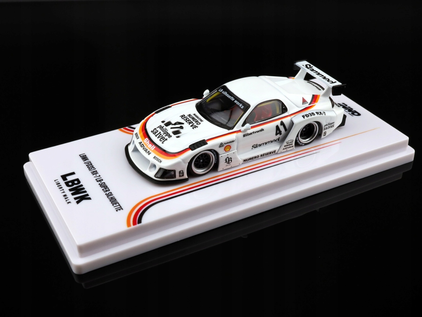 Mazda RX7 (FD3S) LB-Works Super Silhouette, white/orange