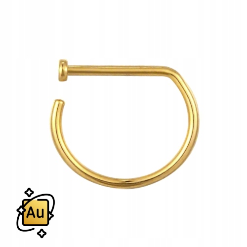 

Złoty Kolczyk Do Nosa d-ring 10 mm Au 585