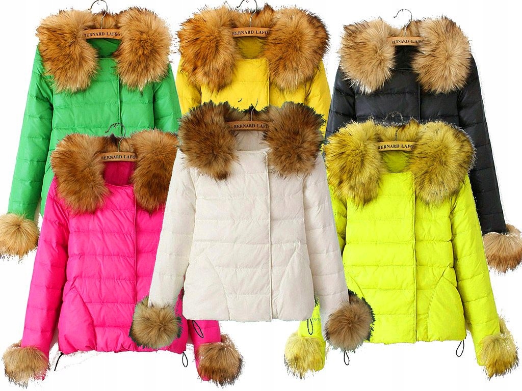 

Kurtka Chanelka Pikowana Puchowa Odpinane Futro L