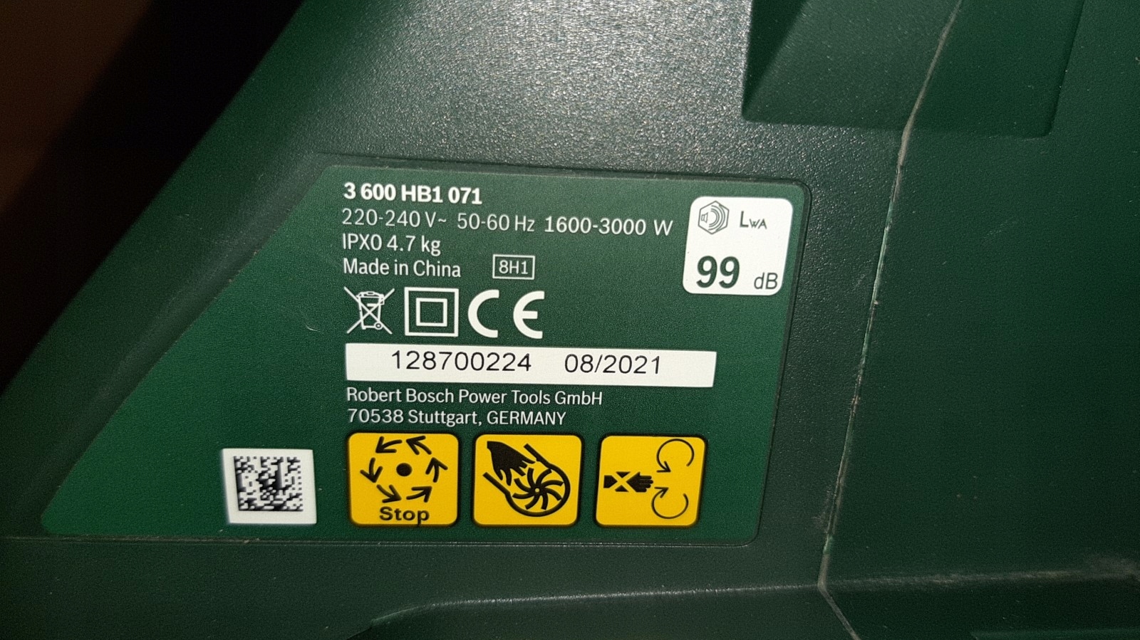 Dmuchawa Elektr. BOSCH UNIVERSALGARDENTIDY 3000 Prędkość przepływu powietrza 285 km/h