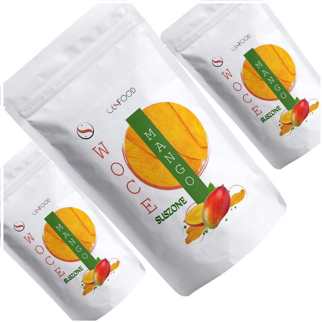 Sušené Mango bez přidaného cukru (Sada 3 balení x 500 g) Aromatické plátky