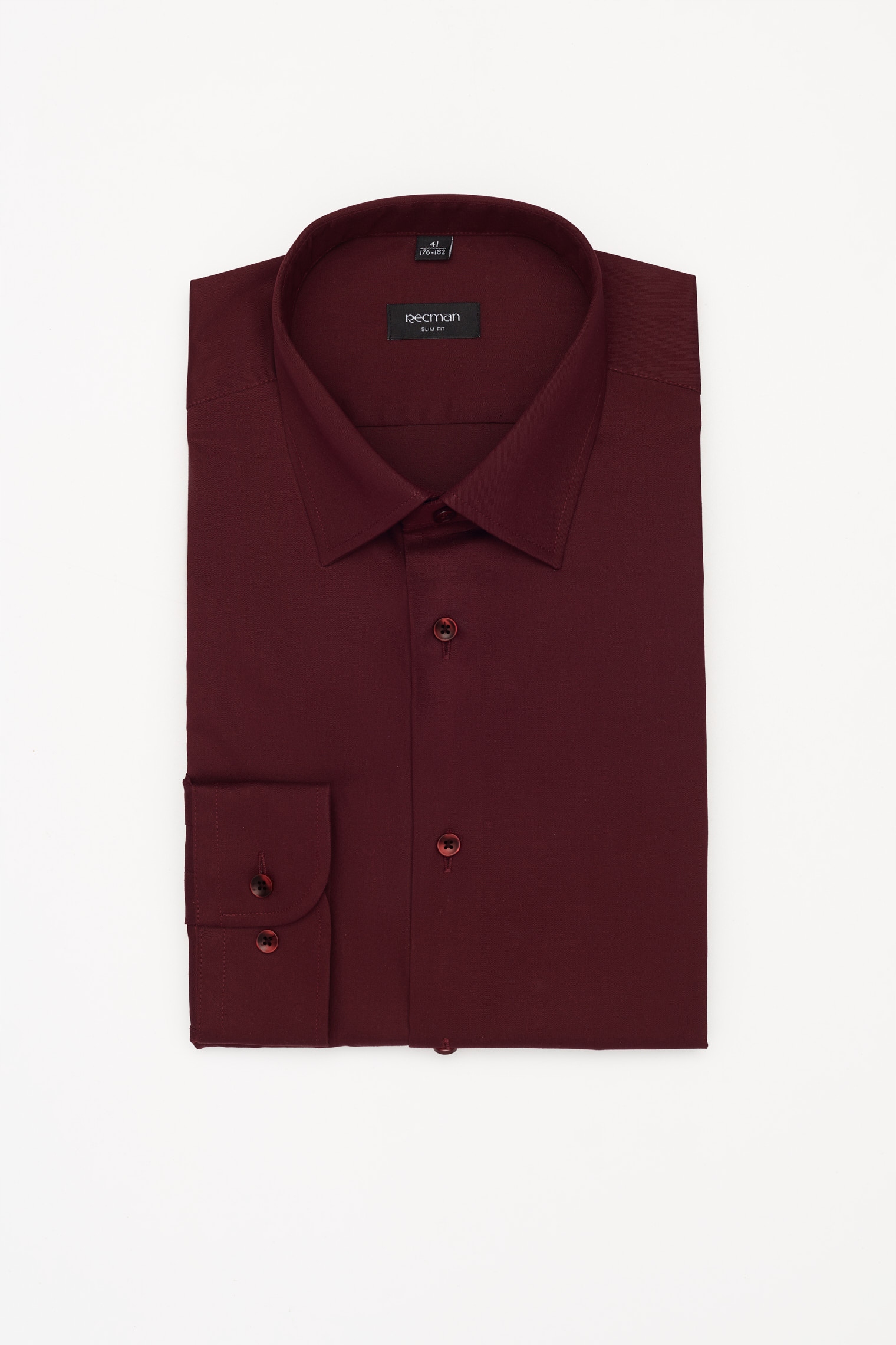Koszula Męska Versone 3219T Slim Fit Bordowa 176/182 42