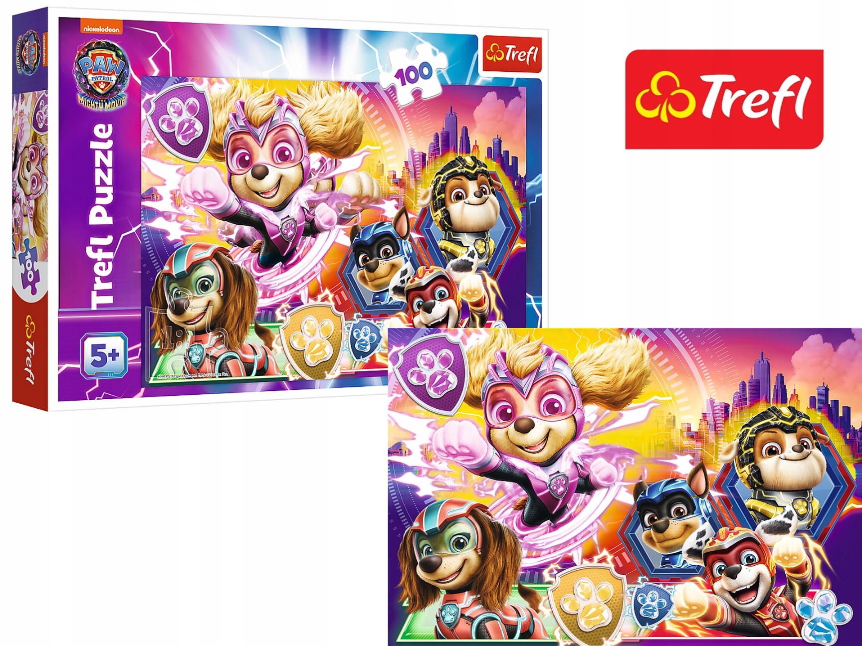 TREFL Puzzle PSI PATROL WIELKI FILM 100 elementów UKŁADANKA PIESKI Marka Trefl