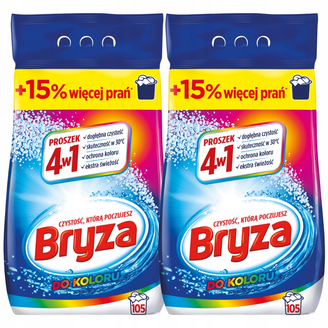 Levně Bryza 4v1 Prášek na praní Barvy Tkaniny Čisté oblečení Bez znečištění