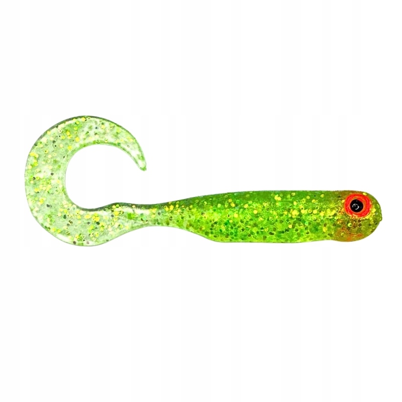 Great Fish GF1 Twister Shrimp Scent 49mm 0,9g Glitter Light Green 10szt.