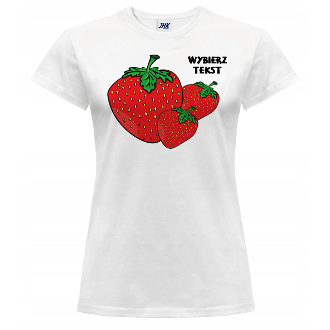 

Koszulka Damska T-shirt Maliny Truskawki Owoce M
